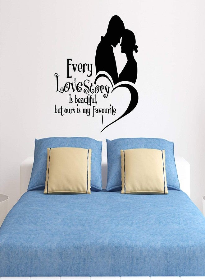 LANS WALLSTICKY Every Love Story is Beautiful Quote Sticker - Image 1